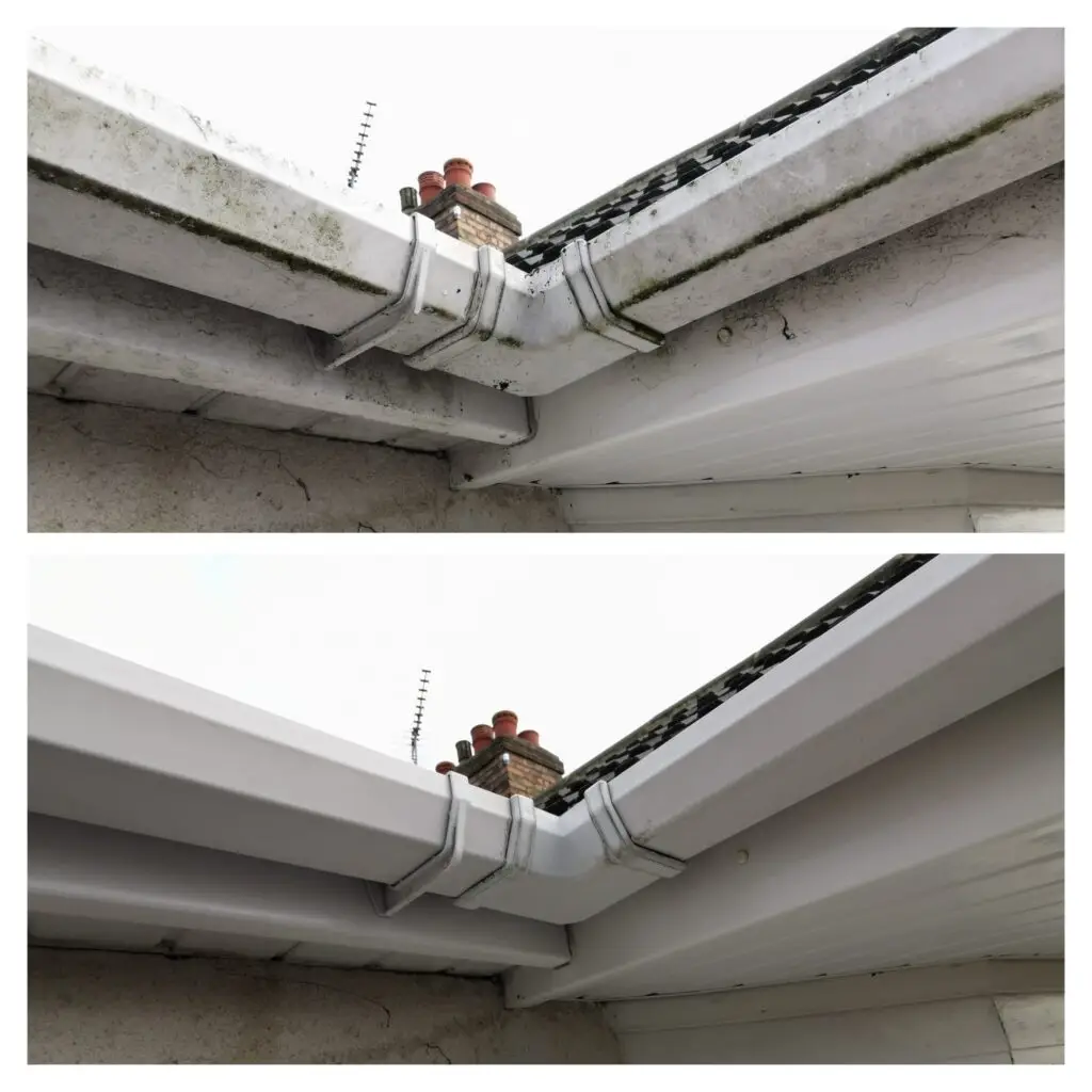 Gutter difference before and after